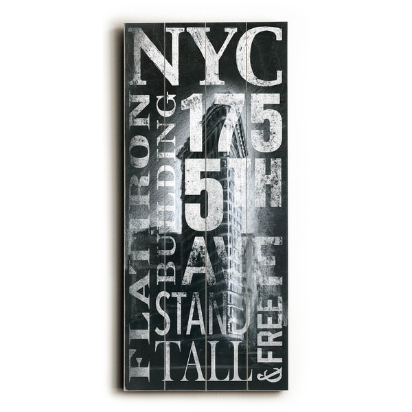 NYC Flatiron - Planked Wood Wall Decor by Cory Steffen