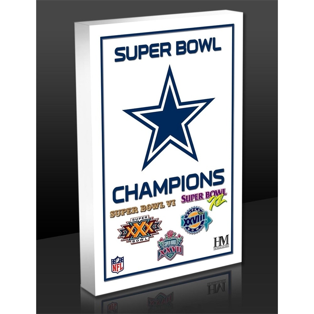 Dallas Cowboys 5-Time Super Bowl Champions Commemorative 3D Art