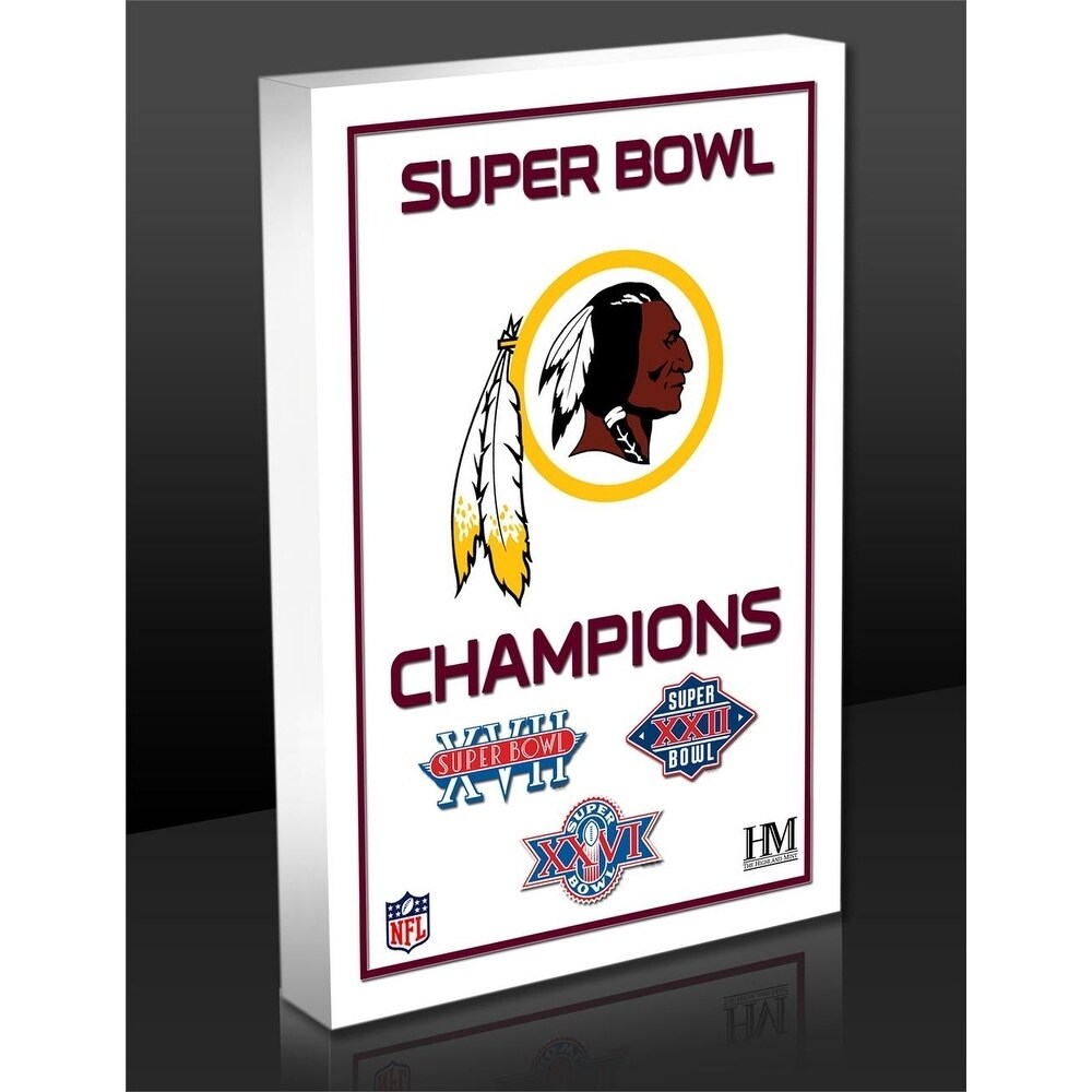 Washington Redskins 3-Time Super Bowl Champions Commemorative 3D