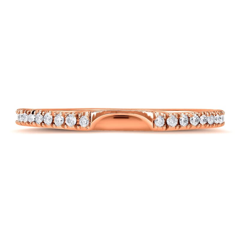 Annello by Kobelli 14k Gold 1/8ct TDW Lab Grown Diamond Notched Wedding Band (DEF/VS)