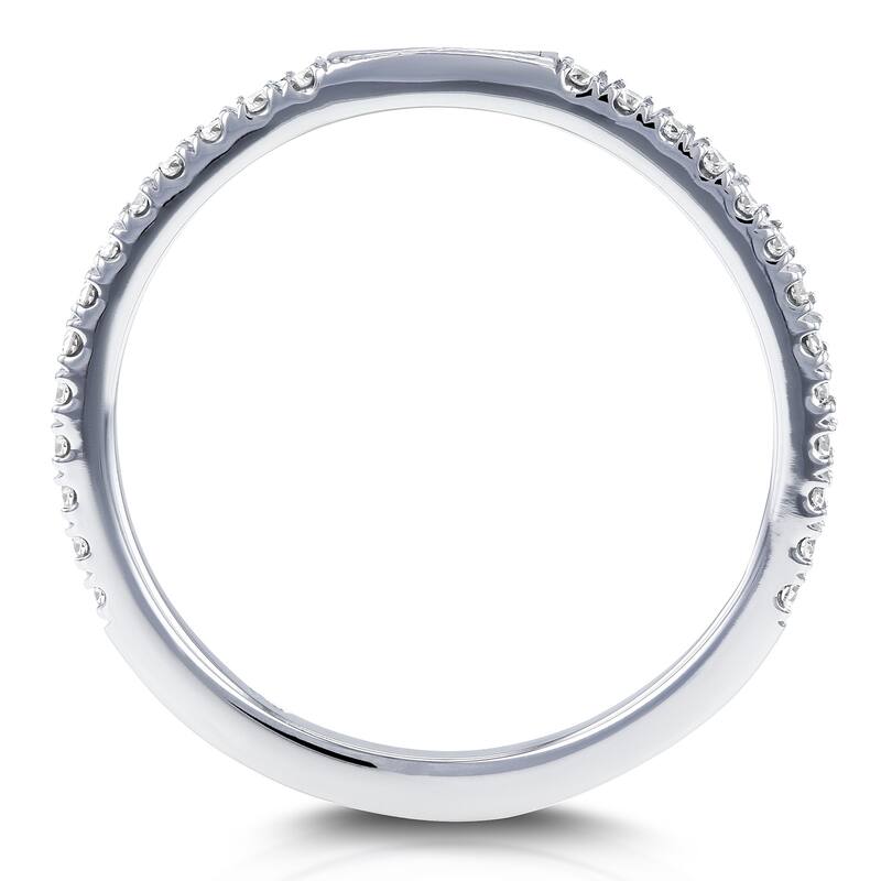 Annello by Kobelli 14k Gold 1/8ct TDW Lab Grown Diamond Notched Wedding Band (DEF/VS)