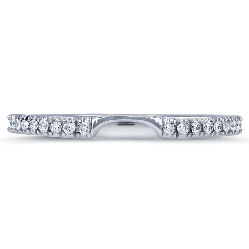 Annello by Kobelli 14k Gold 1/8ct TDW Lab Grown Diamond Notched Wedding Band (DEF/VS)