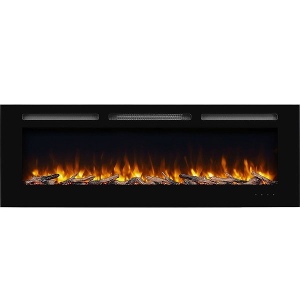 Shop 60 Alice In Wall Recessed Electric Fireplace 1500w Black
