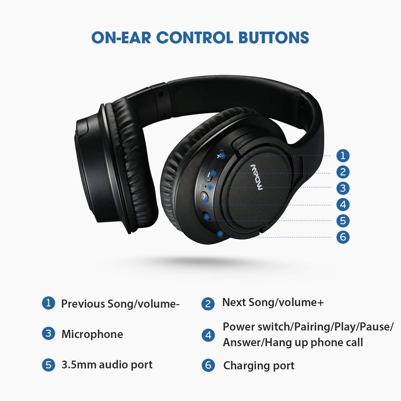 mpow headset bluetooth pairing
