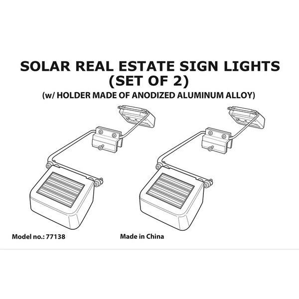 Homebrite SOLAR DUAL SIDE REAL ESTATE SIGN LIGHTS