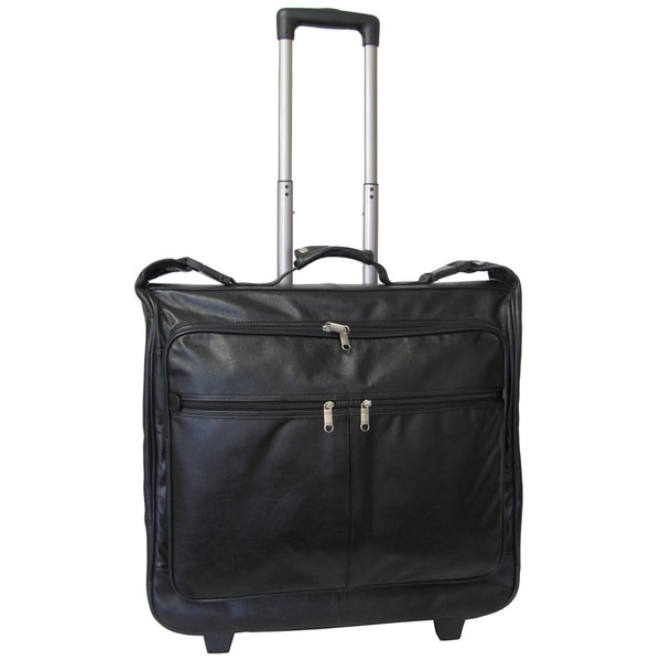 Shop Amerileather Cowhide Leather Black 21.5-inch Wheeled Garment Bag ...