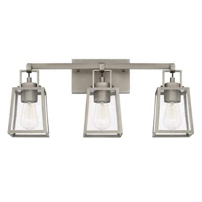 Kenner 3-light Antique Nickel Bath/Vanity Fixture - Antique Nickel