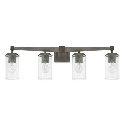 Zac 4-light Urban Grey Bath/Vanity Fixture