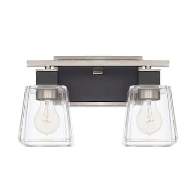 Tux 2-light Black Tie Bath/Vanity Fixture