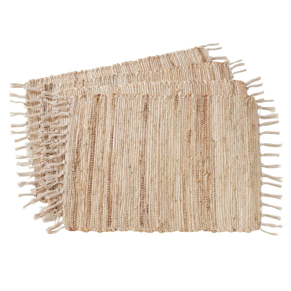 Jute Chindi Braided Placemats (Set of 4) - 14"x20"
