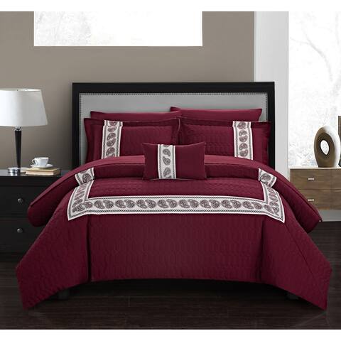 Chic Home Mason 8 Piece Hotel Collection Applique Comforter Set