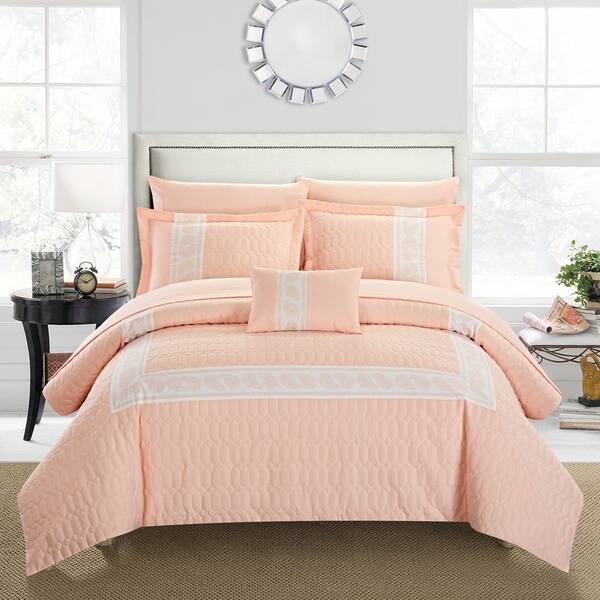 slide 1 of 6, Chic Home Mason 8 Piece Hotel Collection Applique Comforter Set