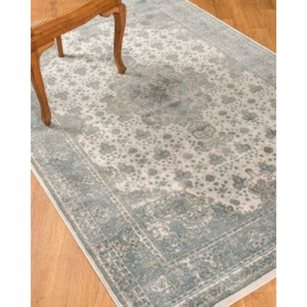 Shop Natural Area Rugs Vintage Oriental Solara Polypropylene Rectangle Rug 6 X9 Blue 6 X 9 Overstock 22747938