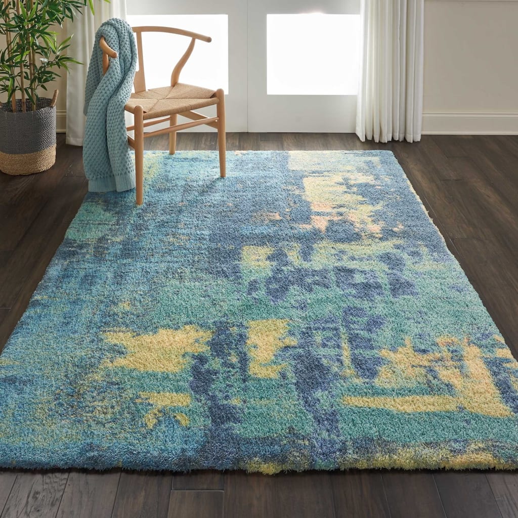 Nourison Hand-tufted Abstract Shag ABS03 Area Rug