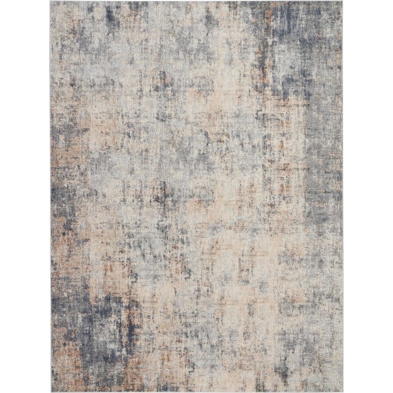 Rustic Textures Distressed Contemporary Abstract Area Rug