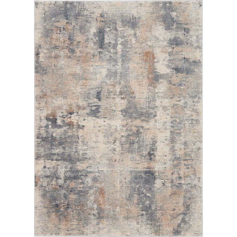 Rustic Textures Modern Transitional Abstract Area Rug