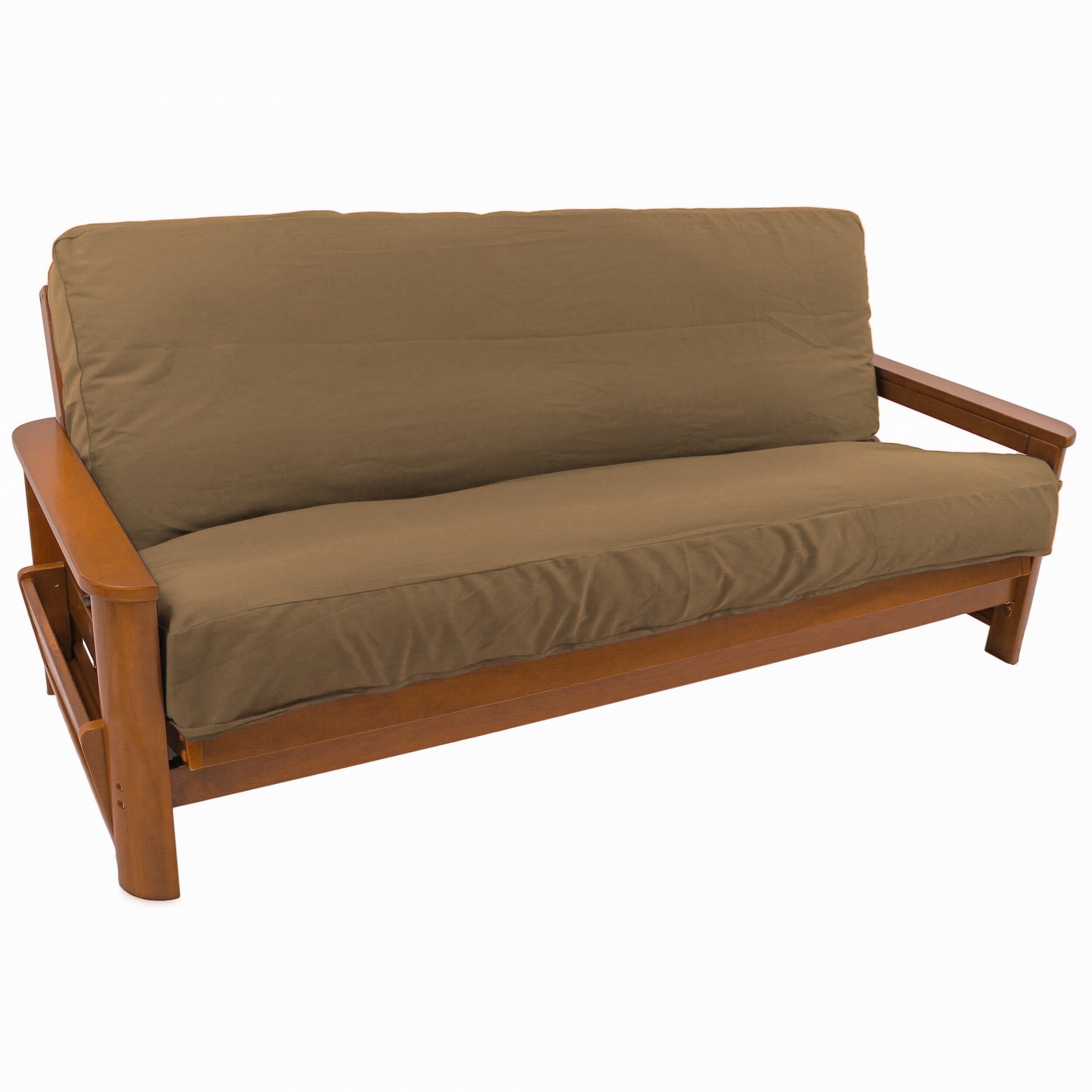 Simoes solid box cushion futon slipcover. blazing needles vitality 8 inch solid twill futon cover
