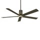 preview thumbnail 4 of 4, Minka Aire Clean Rubbed Bronze Brass 5 Blade 60 Inch LED Celing Fan