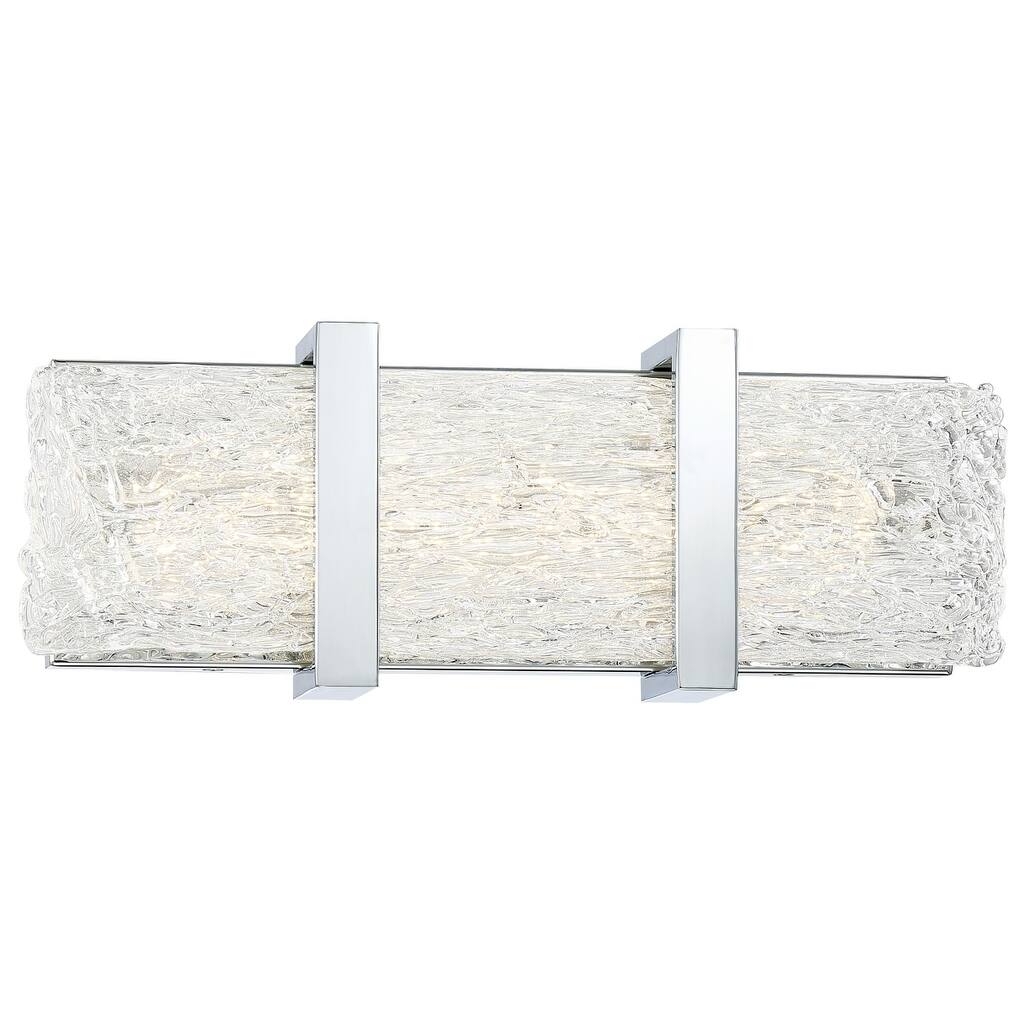 George Kovacs Forest Ice Ii Chrome And Ice Glass LED Bath