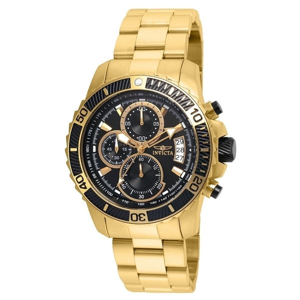Invicta Men's 22414 'Pro Diver' Scuba Gold-tone Stainless Steel Watch