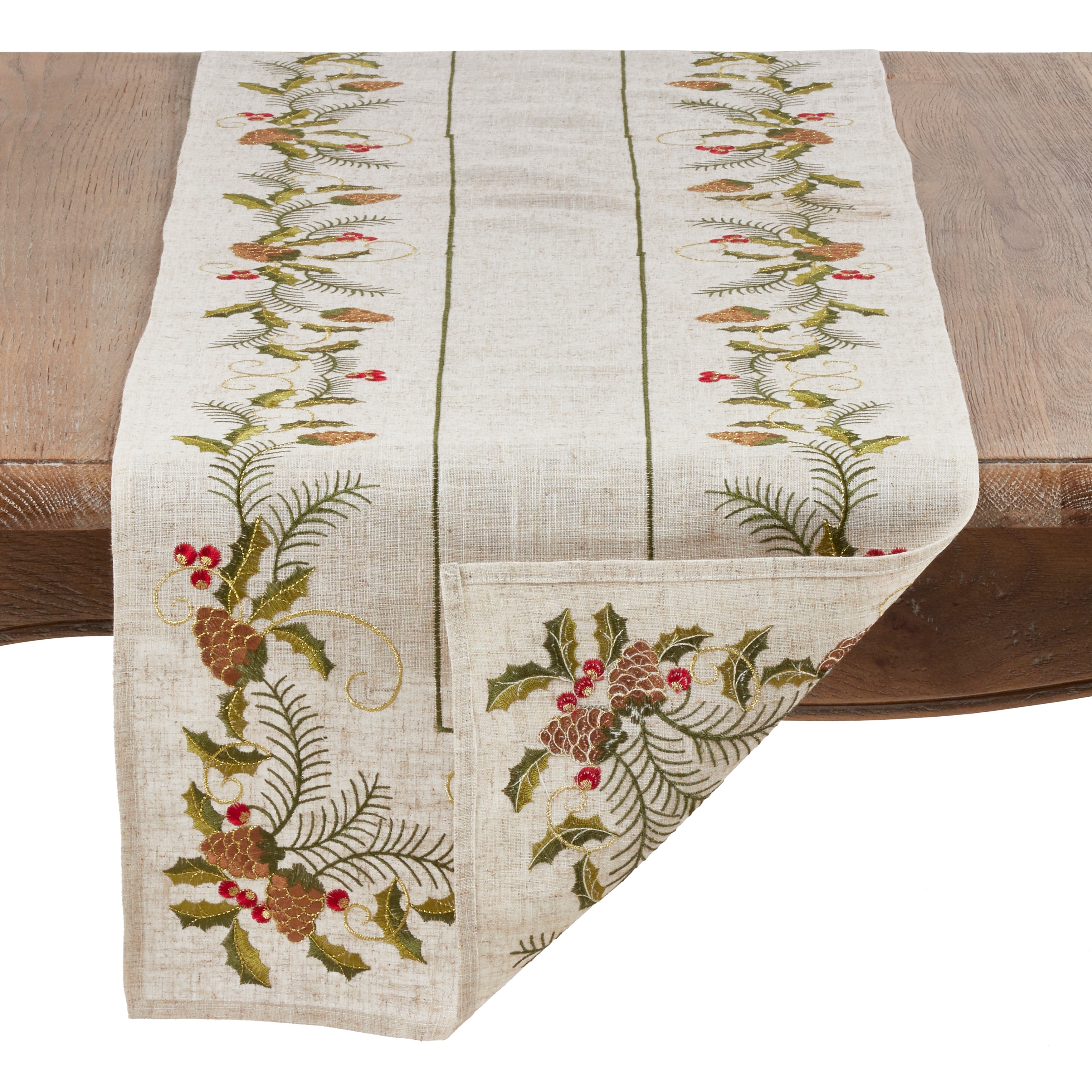 embroidered table runner