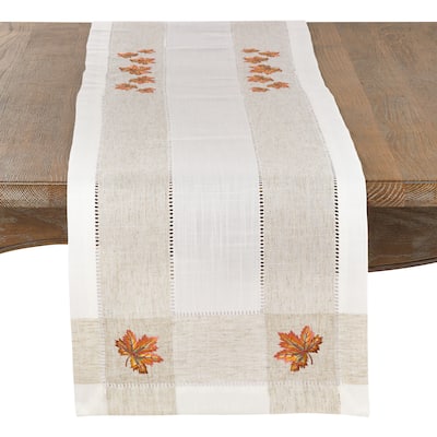 Autumn Design Poly And Linen Blend Runner