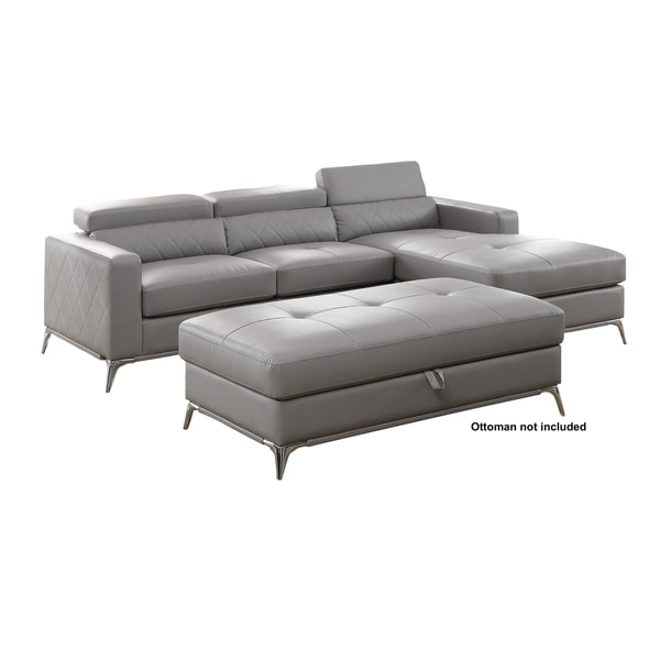 Grey Faux Leather Sectional Sofa Right Facing Chaise Free Grey Faux Leather Sectional Sofa Right Facing Chaise