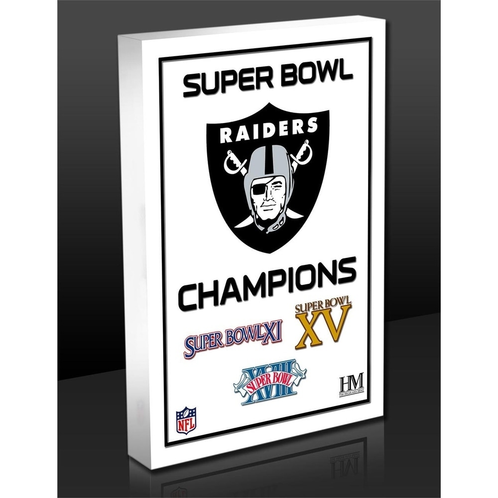 Oakland Raiders, 3-Time Super Bowl Champions – ChampionshipArt - The Art of  Champions