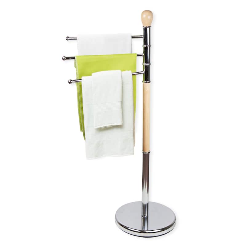 InStyleDesign Free-Standing Triple Hand Towel Bar Holder