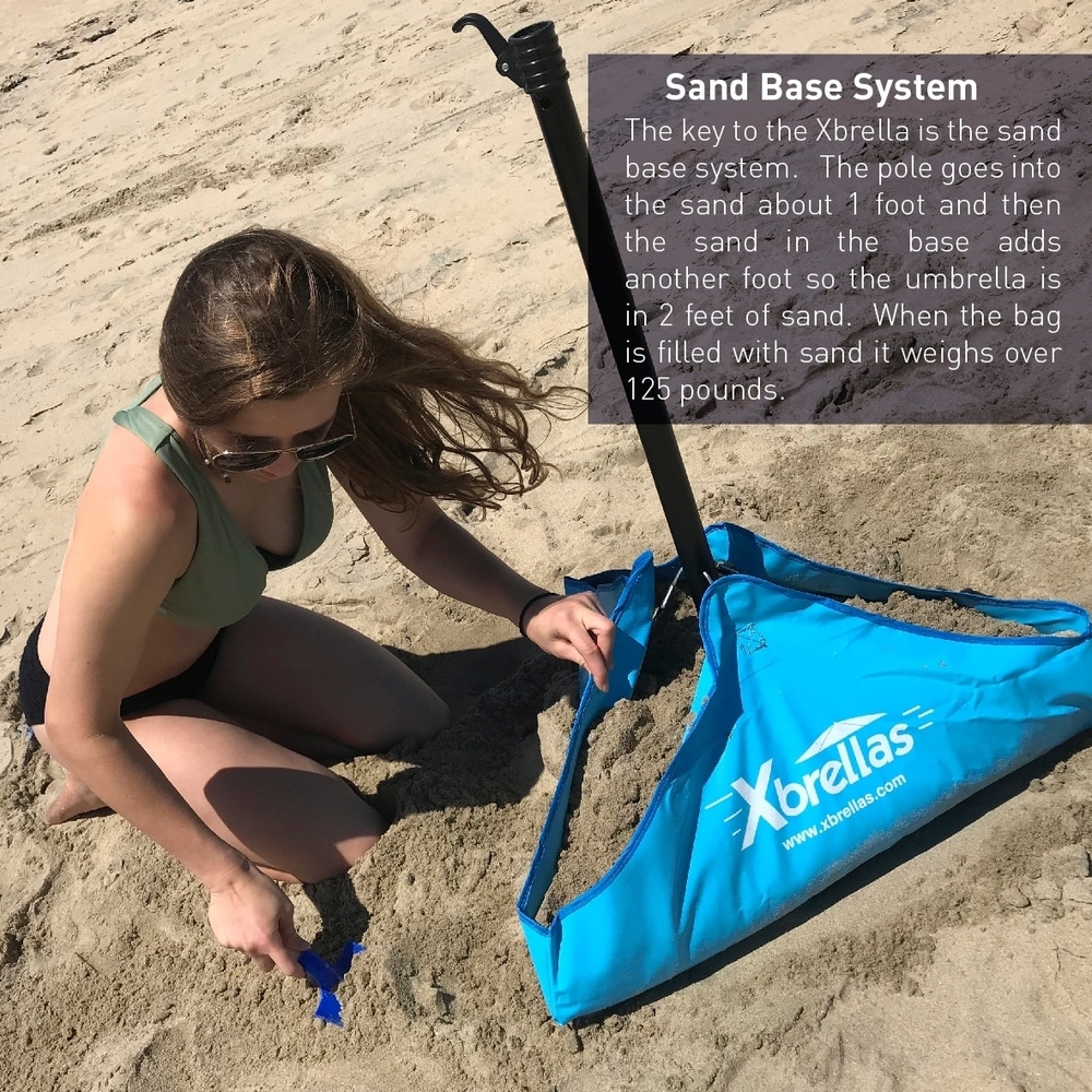 heavy duty wind resistant beach umbrella