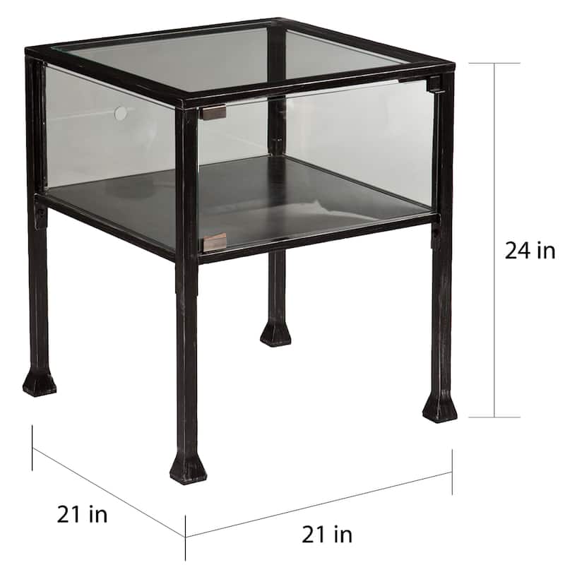 SEI Furniture Glenn Glass Display/ Terrarium Side Table