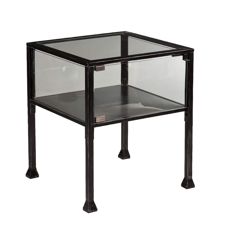 SEI Furniture Glenn Glass Display/ Terrarium Side Table