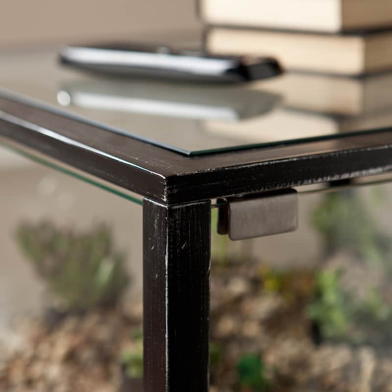 SEI Furniture Glenn Glass Display/ Terrarium Side Table