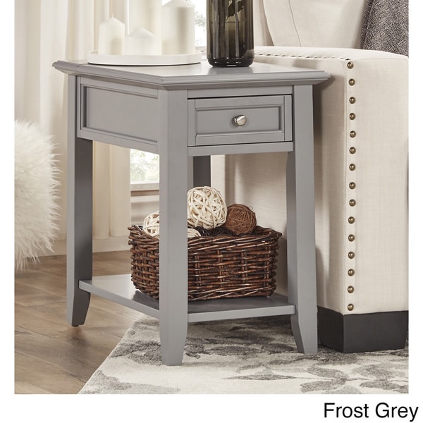 Copper Grove Poppy 1-drawer Side Table with Charging Station
