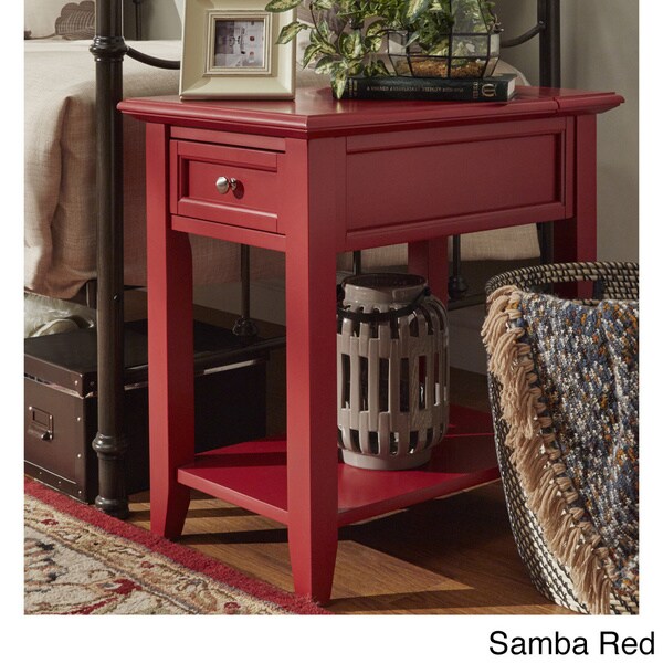 Copper Grove Poppy 1-drawer Side Table with Charging Station