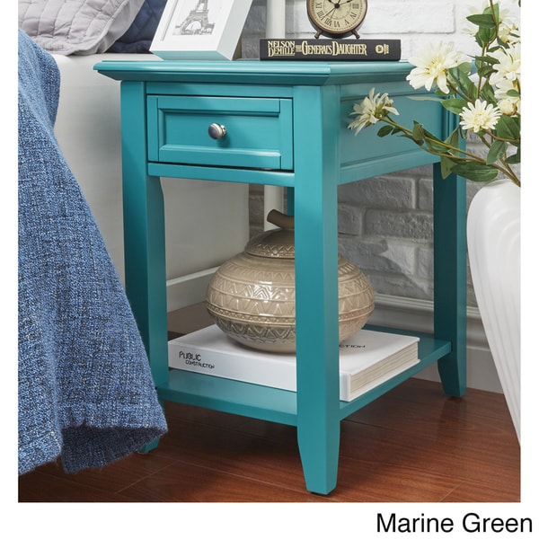 Copper Grove Poppy 1-drawer Side Table with Charging Station