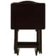 preview thumbnail 7 of 20, Porch & Den Laflin Solid Wood Traditional 5-piece Tray Table Set Espresso - Espresso Finish
