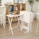 preview thumbnail 5 of 20, Porch & Den Laflin Solid Wood Traditional 5-piece Tray Table Set
