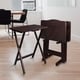 preview thumbnail 4 of 20, Porch & Den Laflin Solid Wood Traditional 5-piece Tray Table Set