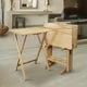 preview thumbnail 3 of 20, Porch & Den Laflin Solid Wood Traditional 5-piece Tray Table Set