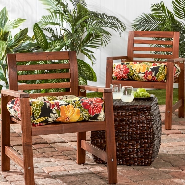 Floral outdoor seat discount cushions