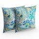 preview thumbnail 3 of 6, Christiansen Paisley Outdoor Throw Pillow (Set of 2) by Havenside Home - 17w x 17l
