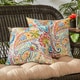 preview thumbnail 1 of 9, Christiansen Paisley Outdoor Throw Pillow (Set of 2) by Havenside Home - 17w x 17l
