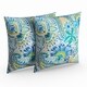 preview thumbnail 3 of 9, Christiansen Paisley Outdoor Throw Pillow (Set of 2) by Havenside Home - 17w x 17l Baltic