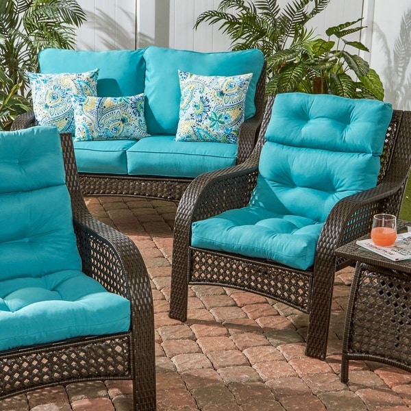 teal chair cushions