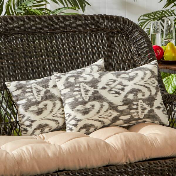 Coastal Ikat 19 x 12 in. Outdoor Rectangle Accent Pillow, Set of 2 Coastal Ikat 19 x 12 in. Outdoor Rectangle Accent Pillow, Set of 2