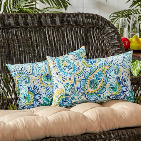 Christiansen Painted Outdoor Accent Pillows (Set of 2) by Havenside Home - 12h x 19l