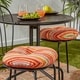 preview thumbnail 4 of 2, Colton Outdoor 15-inch Stripe Bistro Chair Cushions (Set of 2) by Havenside Home
