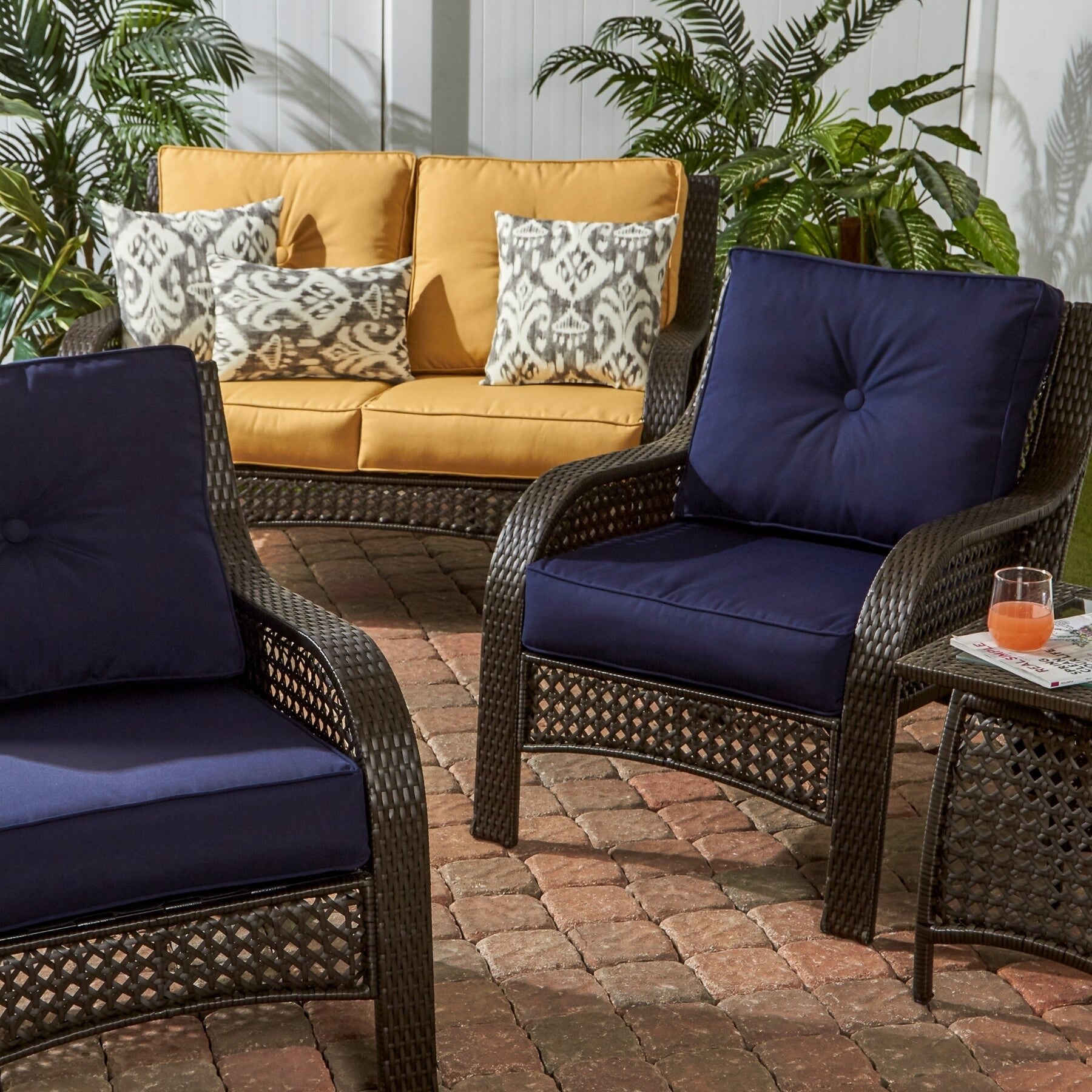 Shop Deltaville Deep Seat 25 Inch X 45 Inch Outdoor Cushion Set In Sunbrella Fabric By Havenside Home 25 W X 45 L In Overstock 22751366