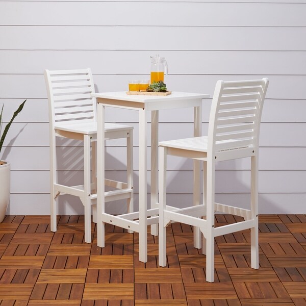 Shop Havenside Home Surfside 3-piece Wood Outdoor Acacia ... on Outdoor Bar Supplies id=51172